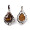 Natural Tiger Eye Pendants G-H283-04P-22-2