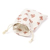 Christmas Theme Cotton Fabric Cloth Bag X-ABAG-H104-B16-3