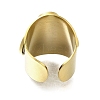 304 Stainless Steel Wide Open Cuff Rings for Women RJEW-M023-02G-3