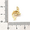 Brass Micro Pave Clear Cubic Zirconia Pendants KK-Q040-03C-G-3