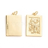 Brass Pendants ZIRC-E164-35G-2