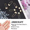 ARRICRAFT 8Pcs Brass Safety Pin Shape Dangle Hoop Earrings for Men Women KK-AR0002-90-3