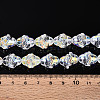 Electroplate Transparent Glass Beads Strands X-EGLA-N020-03A-4