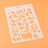 Plastic Reusable Drawing Painting Stencils Templates DIY-F018-B22-1