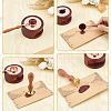 Brass Wax Seal Stamp with Rosewood Handle AJEW-WH0412-0331-3