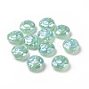 Rainbow Iridescent Plating Acrylic Beads OACR-A010-05B-3