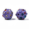 Polymer Clay Rhinestone Beads RB-T017-31C-A-3