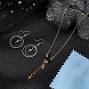 4Pcs 2 Colors Rhodium Plated 925 Sterling Silver Charms STER-UN0001-11-4