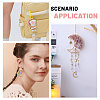 8Pcs 2 Colors Glass Seed Beads & Resin Pendants PALLOY-CA00039-7