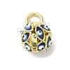 Brass Enamel Charms KK-E092-12G-01-1