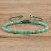 Natural Green Aventurine Beaded Braided Bracelets QH4784-3-1