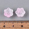 Transparent Two Tone Spray Painted Glass Bead Caps A-GLAA-Q089-002B-008-4
