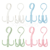 AHADEMAKER 8 Sets 4 Colors Plastic Multi-Function 4-Claw Bag Hangers AJEW-GA0005-60-1