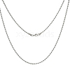 Tarnish Resistant 304 Stainless Steel Necklaces Unisex Rope Chain Necklaces NJEW-507L-10D-2