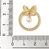 Brass Micro Pave Clear Cubic Zirconia Pendants KK-I712-20G-3