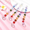 4Pcs 4 Styles Glass Octagonal Bead Hanging Suncatchers HJEW-JM02215-01-2