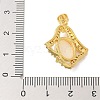 Rack Plating Brass Micro Pave Cubic Zirconia Pendants KK-K293-31G-3