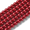 Eco-Friendly Glass Pearl Beads Strands HY-A008-8mm-RB084-1