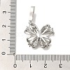 Brass Micro Pave Clear Cubic Zirconia European Dangle Charms Bails KK-K388-66P-3