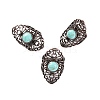 Synthetic Turquoise Retro Finger Rings RJEW-B067-02R-20-1