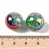 UV Plating Opaque Crackle Two-tone Acrylic Beads MACR-C032-01A-3