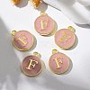 Golden Plated Alloy Enamel Charms ENAM-S118-07F-5