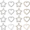 24Pcs 4 Style Alloy Pendants ALRI-FH0001-07-1