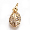 Brass Micro Pave Cubic Zirconia Charms ZIRC-E145-80G-1