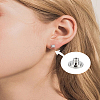 4Pcs 2 Colors Brass Ear Nuts FIND-LP0006-35-3