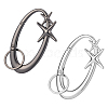 2Pcs 2 Colors Alloy Spring Gate Rings FIND-ME0003-44A-1