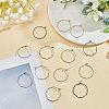 Unicraftale 30Pcs 5 Colors Ion Plating(IP) 316 Surgical Stainless Steel Hoop Earrings Findings STAS-UN0030-95-5