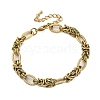 304 Stainless Steel Ovel Link Chain Anklets for Men Women AJEW-Q010-001G-4