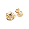 Brass Micro Pave Cubic Zirconia Beads KK-B157-19G-2