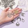 40Pcs 10 Styles Tibetan Style Alloy Chandelier Component Links TIBEP-CJ0003-21-4