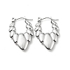 Non-Tarnish 304 Stainless Steel Chunky Twist Oval Hoop Earrings for Women EJEW-A076-03P-1