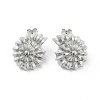 Shell Shape Brass Stud Earrings EJEW-Q811-25P-2