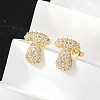 Brass Micro Pave Cubic Zirconia Stud Earrings EJEW-Z091-04G-T-4