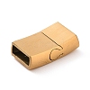 Ion Plating(IP) 304 Stainless Steel Rectangle Magnetic Clasps with Glue-in Ends X-STAS-E089-42G-A-3
