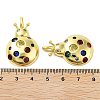 Rack Plating Brass Micro Pave Cubic Zirconia Pendants KK-A205-01G-02-3