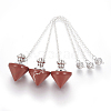 Natural Red Jasper Cone Dowsing Pendulums G-G771-D08-1