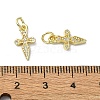 Rack Plating Brass Micro Pave Clear Cubic Zirconia Pendants KK-R157-05G-3