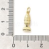 Rack Plating Brass Pave Natural Gemstone Fish Charms with Jump Rings KK-L225-013G-3