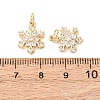 Rack Plating Brass Micro Pave Clear Cubic Zirconia Pendants KK-B093-04A-G-3