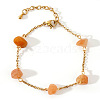 Elegant Natural Sunstone Chip Link Bracelets WY5144-3-1