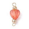 Transparent Acrylic Heart Connector Charms PALLOY-JF03345-2