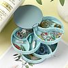 Rotatable 4-Layer Plastic Jewelry Storage Box AJEW-YW0001-13B-4