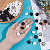 100Pcs 2 Colors 1-Hole Cloth Buttons DIY-NB0014-37-3