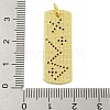 Real 18K Gold Plated Brass Micro Pave Cubic Zirconia Pendants KK-R159-06A-G-3