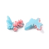 Butterfly with Flower Opaque Resin Cabochons FIND-L019-05-2