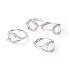 Adjustable Brass Finger Ring Components KK-L193-02P-1